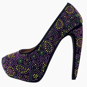 Jeffrey Campbell | Ibiza Last Multicolor Ultra High Heels Women's Size 6.5